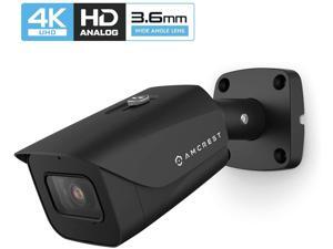 Amcrest UltraHD 4K Bullet Outdoor Security Camera, 4K (8-Megapixel), Analog Camera, 130ft Night Vision, IP67 Weatherproof Housing, 3.6mm Lens 87° Wide Angle, Built-in Microphone, Black (AMC4KBC36-B) Amcrest UltraHD 4K Bullet Outdoor Security Camera, 4K (8-Megapixel), Analog Camera, 130ft Night Vision, IP67 Weatherproof Housing, 3.6mm Lens 87° Wide Angle, Built-in Microphone, Black (AMC4KBC36-B)