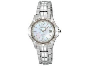 Seiko Coutura Mother-of-Pearl Dial Silver-tone Steel Crystal Ladies Watch SXDE19 Seiko Coutura Mother-of-Pearl Dial Silver-tone Steel Crystal Ladies Watch SXDE19