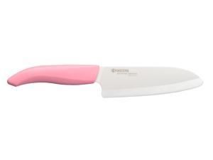 Kyocera Revolution Ceramic 5-1/2 Inch Santoku Knife, Pink