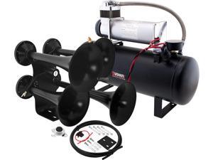 Heavy Duty ABS Air Horn Black Single Trumpet Vixen Horns Train Horn for Truck//Car Super Loud dB Extra Large Fits Vehicles Like Semi//Pickup//Jeep//RV//SUV VXH1909XB