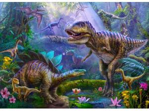 Dino Jungle Poster Print by Jan Patrick (18 x 9)