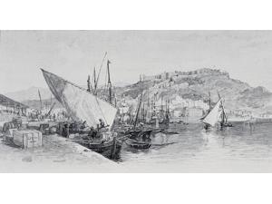 Posterazzi DPI1858942 Harbour Malaga Spain by Edward T. Compton 1849-1921 From The Picturesque Mediterranean Circa 1890 Print, 19 x 10 Posterazzi DPI1858942 Harbour Malaga Spain by Edward T. Compton 1849-1921 From The Picturesque Mediterranean Circa 1890 Print, 19 x 10