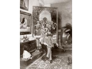 Pedro Senz Senz 1863 - 1927 Pre-Raphaelite Brotherhood Spanish Painter Here Seen In His Malaga Studio From La Esfera 1914 Poster Print (12 x 16) Pedro Senz Senz 1863 - 1927 Pre-Raphaelite Brotherhood Spanish Painter Here Seen In His Malaga Studio From La Esfera 1914 Poster Print (12 x 16)