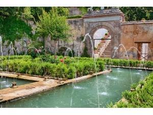 The Generalife gardens, Alhambra grounds, Granada, Spain Poster Print by Julie Eggers (19 x 12)