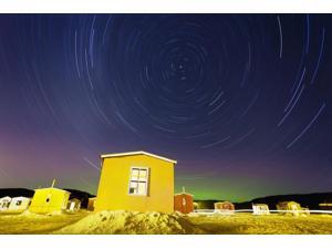 Star Trails And Ice Fishing Huts On Saguenay River; Saguenay Lac-Saint-Jean Quebec Canada Poster Print (18 x 12) Star Trails And Ice Fishing Huts On Saguenay River; Saguenay Lac-Saint-Jean Quebec Canada Poster Print (18 x 12)