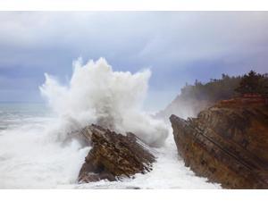 Winter Storm At Shore Acres State Park Along The Oregon Coast Oregon United States of America Poster Print (19 x 12)