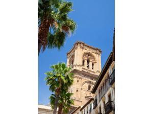 Spain, Granada This is the bell tower of the Granada Cathedral Poster Print by Julie Eggers (18 x 24)