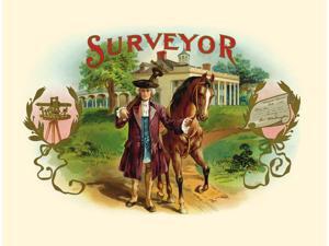 Embossed image of George Washington as a surveyor before becoming President He with his horse possibly Blueskin or Old Nelson walk down a path away from Mount Vernon Mount Vernon was the plantation Embossed image of George Washington as a surveyor before becoming President He with his horse possibly Blueskin or Old Nelson walk down a path away from Mount Vernon Mount Vernon was the plantation