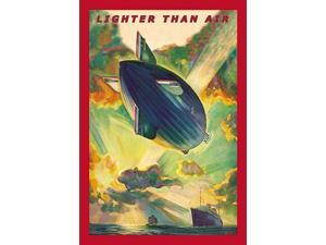 Lighter Than Air - The air ship USS Akron traverses the ocean high above passenger and cruise ships below Taken from a magazine cover from August 1931 USS Akron (ZRS-4) was a helium-filled rigid air Lighter Than Air - The air ship USS Akron traverses the ocean high above passenger and cruise ships below Taken from a magazine cover from August 1931 USS Akron (ZRS-4) was a helium-filled rigid air
