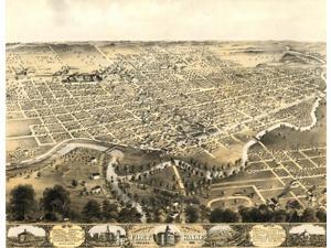 Birds eye view of the city of Fort Wayne Indiana 1868 Poster Print (18 x 24) Birds eye view of the city of Fort Wayne Indiana 1868 Poster Print (18 x 24)