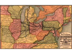 Pittsburgh Fort Wayne & Chicago Cleveland and Pittsburgh Grand Rapids and Indiana and Pennsylvania railroads Poster Print (18 x 24) Pittsburgh Fort Wayne & Chicago Cleveland and Pittsburgh Grand Rapids and Indiana and Pennsylvania railroads Poster Print (18 x 24)
