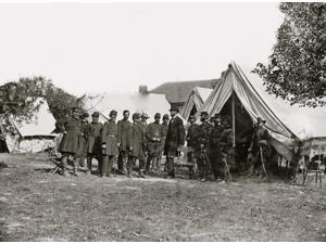 Photograph from the main eastern theater of the war Battle of Antietam September-October 1862 1 Col Delos B Sacket IG 2 Capt George Monteith 3 Lt Col Nelson B Sweitzer 4 Gen George W Morell 5 Col Alex Photograph from the main eastern theater of the war Battle of Antietam September-October 1862 1 Col Delos B Sacket IG 2 Capt George Monteith 3 Lt Col Nelson B Sweitzer 4 Gen George W Morell 5 Col Alex