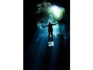 A cavern diver ascends in the cenote system at Yucatan Peninsula Mexico Poster Print by Karen DoodyStocktrek Images (11 x 17) A cavern diver ascends in the cenote system at Yucatan Peninsula Mexico Poster Print by Karen DoodyStocktrek Images (11 x 17)