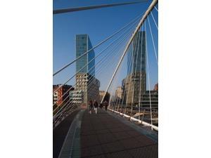 Zubizuri Bridge, Bilbao, Spain Poster Print by Walter Bibikow (18 x 24) Zubizuri Bridge, Bilbao, Spain Poster Print by Walter Bibikow (18 x 24)