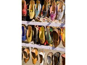 India Rajasthan Jaipur Shoes For Sale For Shopping In Downtown Center Of The Pink City Poster Print (12 x 18) India Rajasthan Jaipur Shoes For Sale For Shopping In Downtown Center Of The Pink City Poster Print (12 x 18)