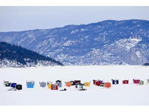 Ice Fishing Huts On Saguenay River; Saguenay Lac-Saint-Jean Quebec Canada Poster Print (18 x 12) Ice Fishing Huts On Saguenay River; Saguenay Lac-Saint-Jean Quebec Canada Poster Print (18 x 12)