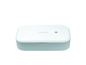 VUV Phone Charging UV Sanitizer Box - Disinfectant Wireless Charger, Kills Bacteria and Viruses - White VUV Phone Charging UV Sanitizer Box - Disinfectant Wireless Charger, Kills Bacteria and Viruses - White