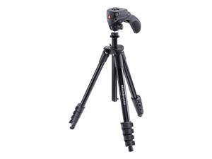 Manfrotto 5-Section Compact Action Aluminum Tripod, 3.31lbs Capacity, Black Manfrotto 5-Section Compact Action Aluminum Tripod, 3.31lbs Capacity, Black