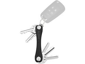 Keysmart Leather Extended Compact Key Holder - Black Keysmart Leather Extended Compact Key Holder - Black