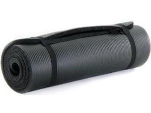 ProSource High Density 71" Exercise Yoga Mat with Carrying Straps - Black ProSource High Density 71" Exercise Yoga Mat with Carrying Straps - Black