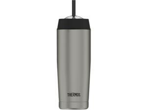 Thermos 16 oz. Vacuum Insulated Stainless Steel Cold Cup with Straw - Silver Thermos 16 oz. Vacuum Insulated Stainless Steel Cold Cup with Straw - Silver