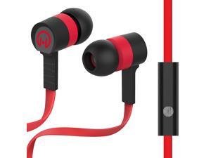HyperGear Low Ryder 3.5mm Earphones with Microphone - Red/Black HyperGear Low Ryder 3.5mm Earphones with Microphone - Red/Black