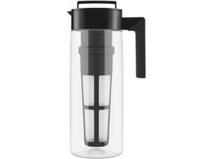Takeya Deluxe Tritan Cold Brew Coffee Maker with Coffee Filter - 2 Qt - Black
