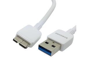 Lot of 2 Original OEM White Samsung USB 3.0 Charging Data Sync Cable for Samsung Galaxy Note 3 / Galaxy S5 - In Bulk Packaging