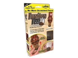 Furniture Feet Flexible Floor Protectors 8 Pack (Large, Fits Legs 1 3/8"-1 5/8") Furniture Feet Flexible Floor Protectors 8 Pack (Large, Fits Legs 1 3/8"-1 5/8")