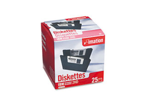 3.5" Floppy Diskettes, IBM-Formatted, DS/HD, 25/Pack
