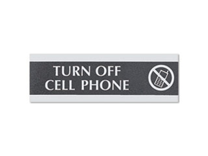 Headline Sign Century Series Office Sign TURN OFF CELL PHONE 9 x 3 4759 Headline Sign Century Series Office Sign TURN OFF CELL PHONE 9 x 3 4759