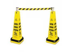 Portable Barricade Systm"Caution",Eng/Spn,Yellow Portable Barricade Systm"Caution",Eng/Spn,Yellow