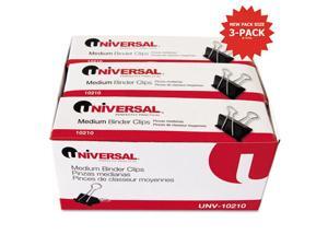 Medium Binder Clips, Steel Wire, 5/8" Cap., 1-1/4" Wide, Black/Silver, Medium Binder Clips, Steel Wire, 5/8" Cap., 1-1/4" Wide, Black/Silver,