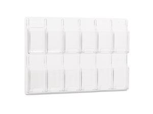Safco Reveal Clear Literature Displays 12 Compartments 30 w x 2d x 20 1/4h Clear Safco Reveal Clear Literature Displays 12 Compartments 30 w x 2d x 20 1/4h Clear