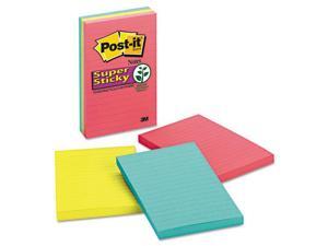 Post-it Pads in Rio de Janeiro Colors Lined 4 x 6 90-Sheet 3/Pack 6603SSUC Post-it Pads in Rio de Janeiro Colors Lined 4 x 6 90-Sheet 3/Pack 6603SSUC