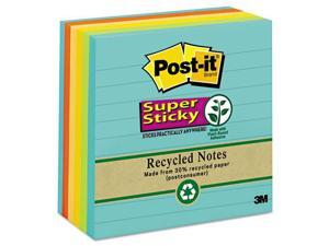 Post-it Recycled Notes in Bali Colors Lined 4 x 4 90-Sheet 6/Pack 6756SSNRP Post-it Recycled Notes in Bali Colors Lined 4 x 4 90-Sheet 6/Pack 6756SSNRP