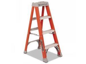 Louisville Fiberglass Heavy Duty Step Ladder 50" 3-Step Orange FS1504