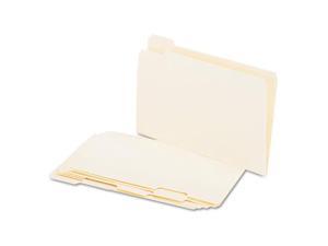 File Folders, 1/5 Cut Assorted, One-Ply Top Tab, Legal, Manila, 100/Bo