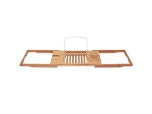 Deluxe Bamboo Bathtub Caddy with Extending Arms