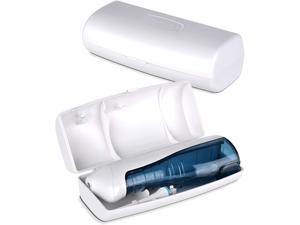 ToiletTree Products Travel Storage Case for Poseidon Rechargeable Oral Irrigators, Includes 2 Replacement Tips (Irrigator NOT Included)
