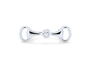 Simple Equestrian Double Horse Snaffle Bit Brooch Pin For Women For Teen 925 Sterling Silver Simple Equestrian Double Horse Snaffle Bit Brooch Pin For Women For Teen 925 Sterling Silver