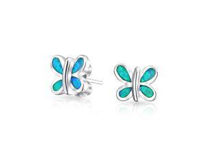 Simple White Rainbow Created Opal Daisy Flower Stud Earrings For Women For Teen 925 Sterling Silver October Birthstone