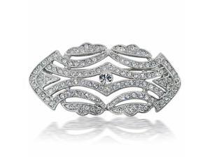 Large Crystal Fashion Art Deco Vintage Style Gatsby Inspired Scarf Brooch Pin For Women Silver Plated Brass Large Crystal Fashion Art Deco Vintage Style Gatsby Inspired Scarf Brooch Pin For Women Silver Plated Brass