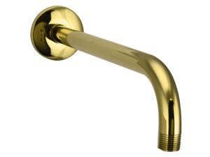 American Standard Polished Brass 12-inch Right Angle Shower Arm and Flange