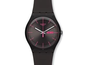 Swatch Men's Originals SUOC700 Black Silicone Quartz Watch with Black Dial Swatch Men's Originals SUOC700 Black Silicone Quartz Watch with Black Dial
