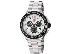Tag Heuer Men's 'Formula 1' White Dial Chronograph Steel Watch Tag Heuer Men's 'Formula 1' White Dial Chronograph Steel Watch