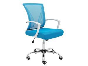 Modern Home Zuna Mid-Back Office Chair - White/Aqua Modern Home Zuna Mid-Back Office Chair - White/Aqua