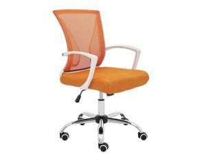 Modern Home Zuna Mid-Back Office Chair - White/Orange Modern Home Zuna Mid-Back Office Chair - White/Orange