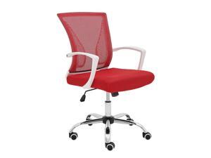 Modern Home Zuna Mid-Back Office Chair - White/Red Modern Home Zuna Mid-Back Office Chair - White/Red