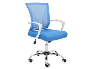Modern Home Zuna Mid-Back Office Chair - White/Blue Modern Home Zuna Mid-Back Office Chair - White/Blue